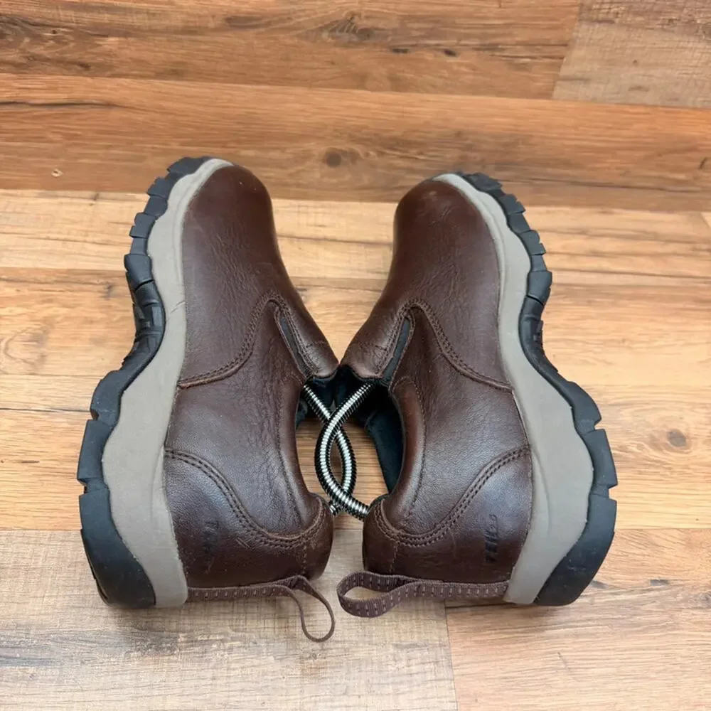 L.L. Bean  Women's 7.5 Tek 2.5 Slip On Brown Leather Waterproof Vibram Shoes